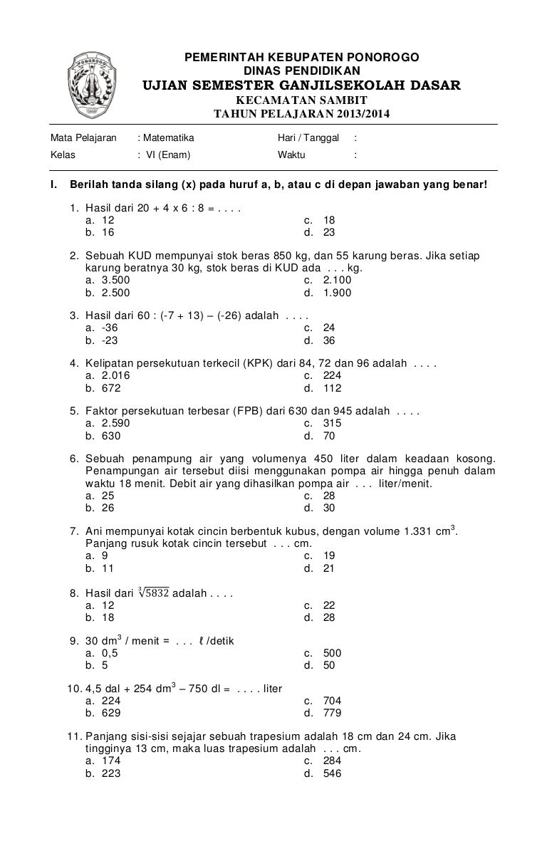 10 Rahasia Latihan Contoh Soal Matematika Kelas 4 Kurikulum 2013 Semester 1 Agar Cepat Bisa 10 Rahasia Latihan Contoh Soal Matematika Kelas 4 Kurikulum 2013 Semester 1 Agar Cepat Bisa