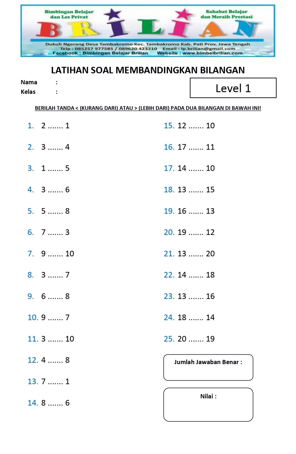 Contoh Soal Matematika Lebih Besar Lebih Kecil - Piffle me Contoh Soal Matematika Lebih Besar Lebih Kecil - Piffle me