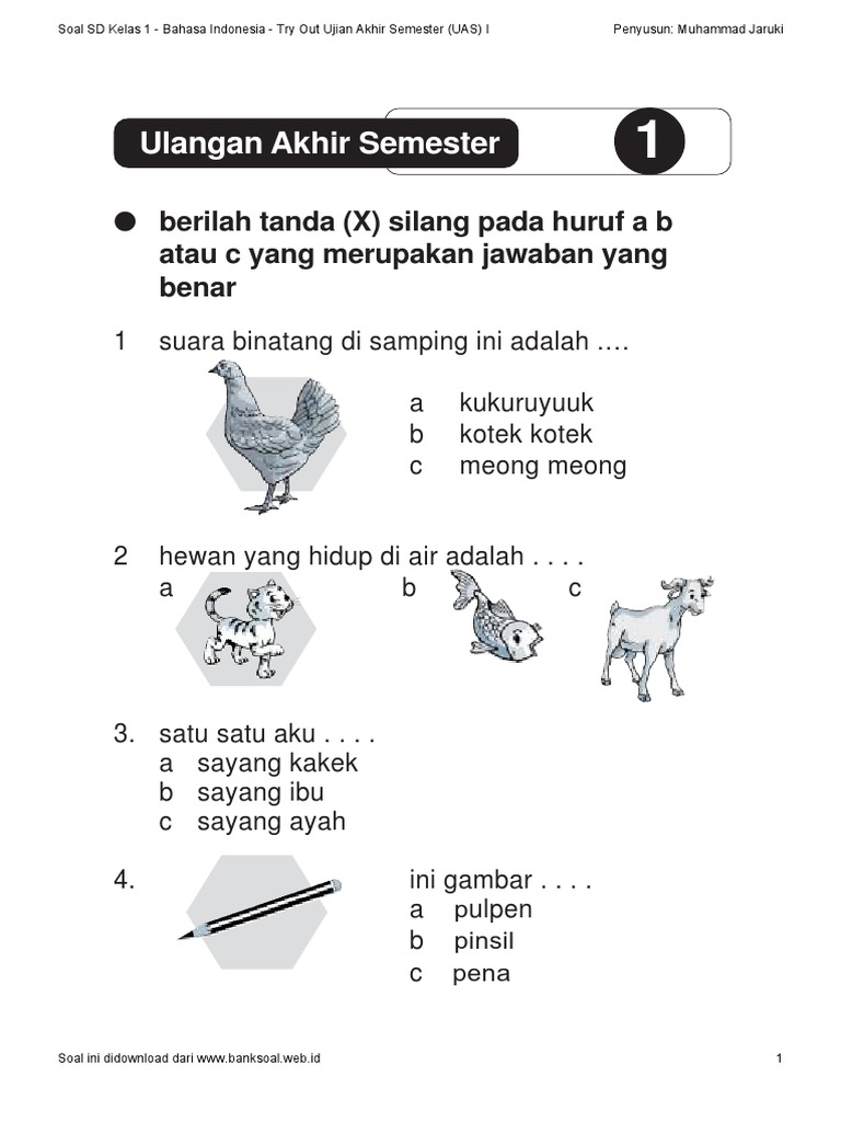 5 Fakta Mengejutkan Soal Ulangan Kelas 1 SD Bahasa Indonesia yang Jarang Diketahui Orang Tua 5 Fakta Mengejutkan Soal Ulangan Kelas 1 SD Bahasa Indonesia yang Jarang Diketahui Orang Tua