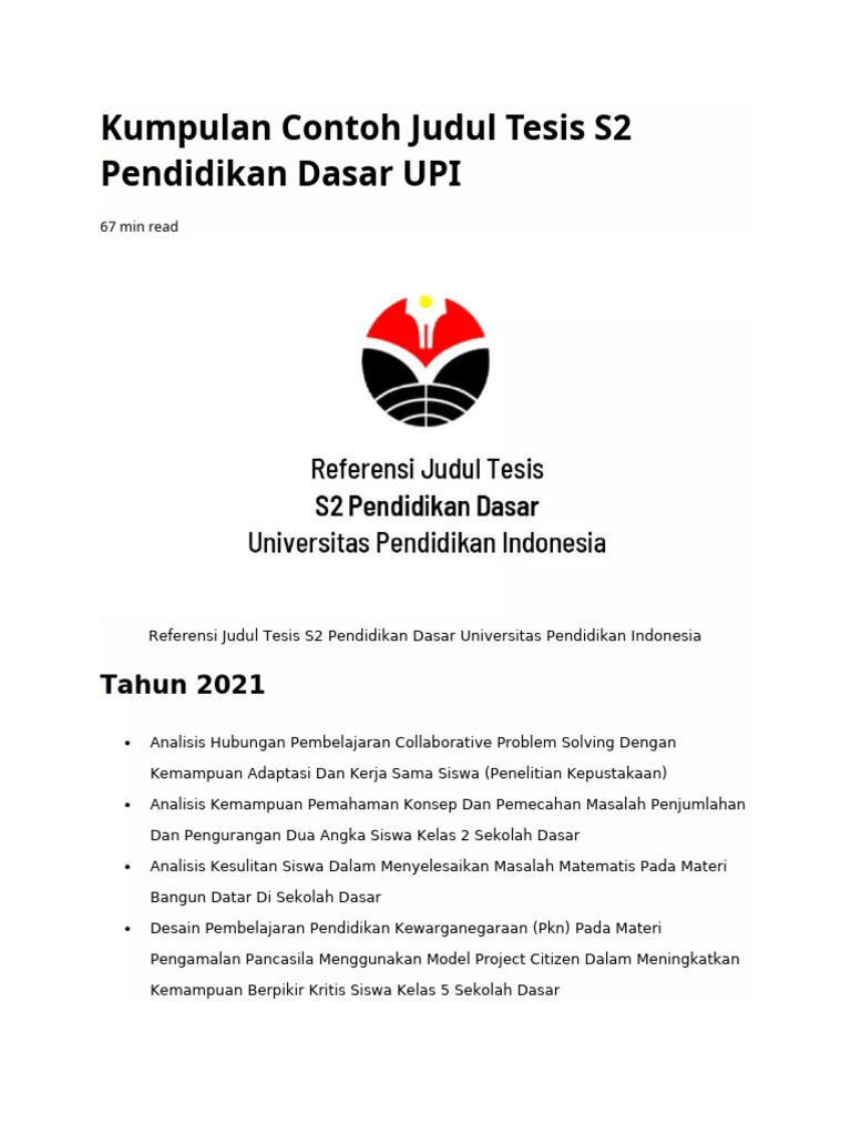 5 Rahasia Membuat Judul Tesis dari Contoh Jurnal MOOC PPPK 2026 yang Wajib Tahu 5 Rahasia Membuat Judul Tesis dari Contoh Jurnal MOOC PPPK 2026 yang Wajib Tahu