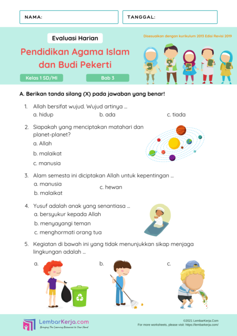 Akhirnya Terungkap Bentuk Asli Soal UKK Agama Islam Kelas 3 SD KTSP, Wajib Download Sebelum Terlambat