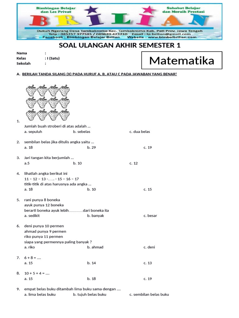 Download Soal UKK Kemuhamamdiyahan Kelas 3 SD Lengkap dengan Kunci Jawaban dan 7 Tips Belajar Efektif Sebelum Ujian
