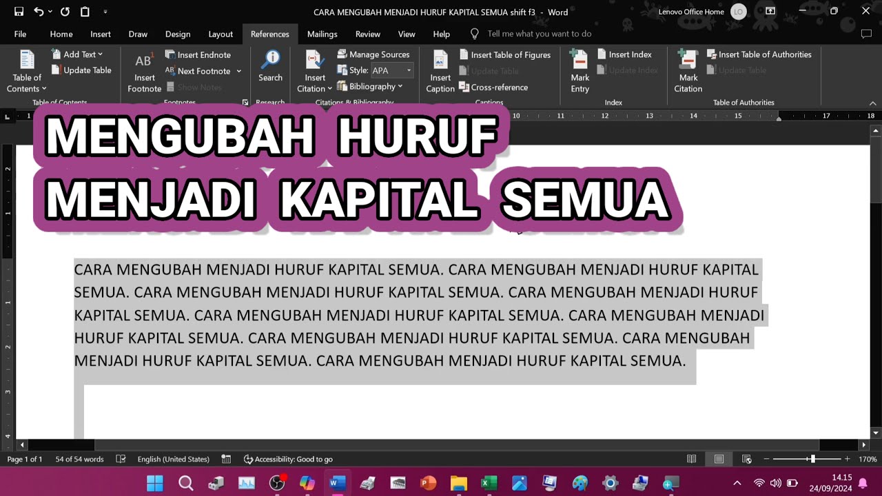 Mengubah Font Menjadi Kapital di Word Ternyata Ada Trik Cepat, Jangan Sampai Salah Langkah