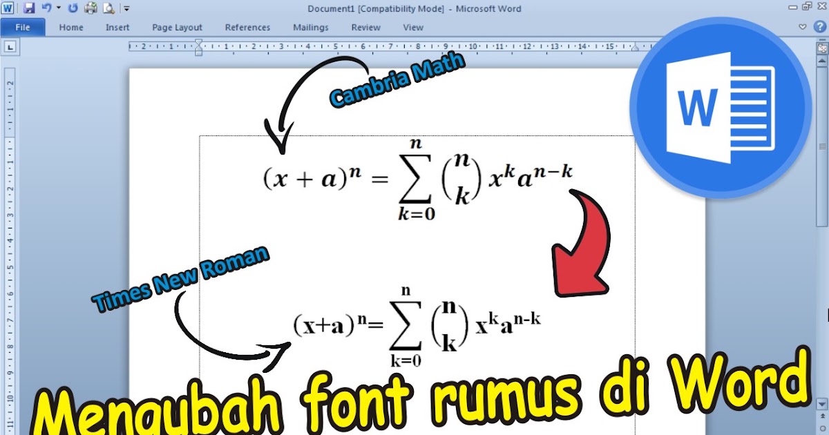 Terbukti Cara Cepat Mengubah Font Equation Word di Word 2026 Tanpa Ribet