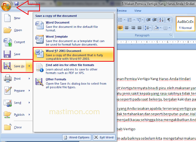 Terbukti Cara Cepat mengubah format file word 2007 ke 2010 untuk Atur Kertas F4 Mudah