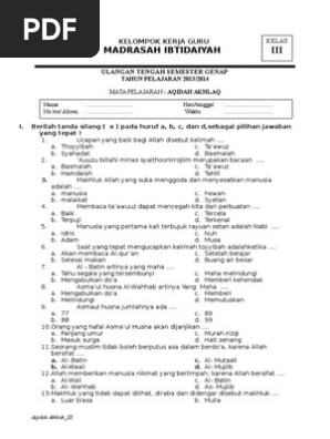 Ternyata Ini Kunci Sukses Download Soal UKK Kelas 3 SD Kurikulum 2013 Aqidah Akhlak yang Jarang Diketahui Ternyata Ini Kunci Sukses Download Soal UKK Kelas 3 SD Kurikulum 2013 Aqidah Akhlak yang Jarang Diketahui