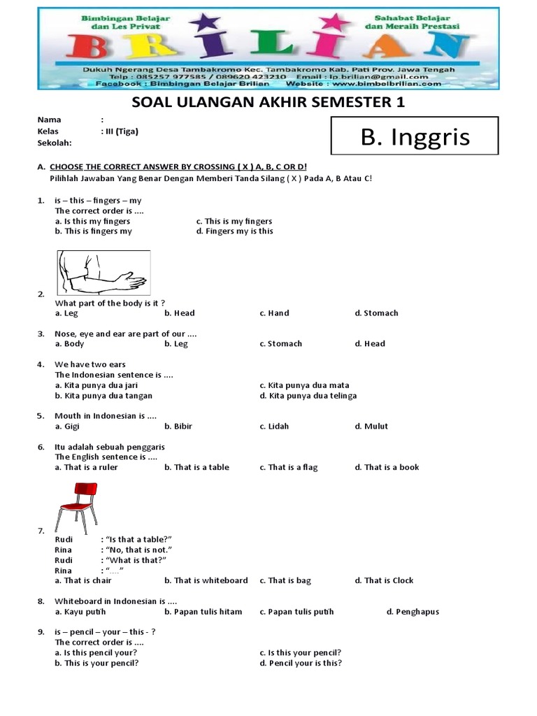 download soal ukk kelas 3 sd bahasa inggris download soal ukk kelas 3 sd bahasa inggris
