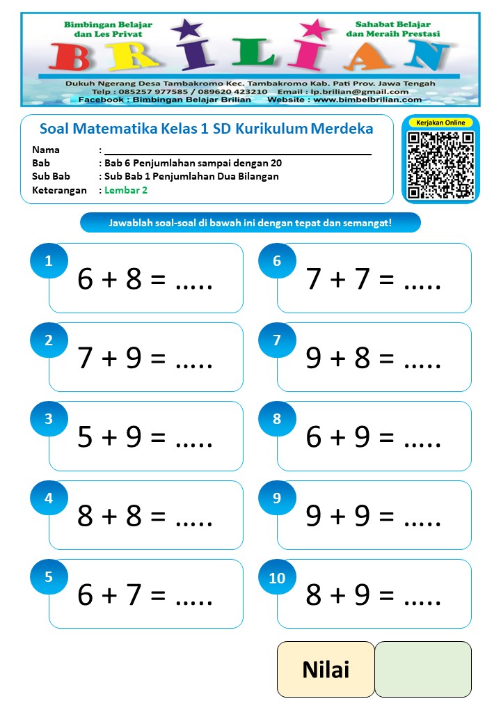 soal matematika kelas 1 semester 1 soal matematika kelas 1 semester 1