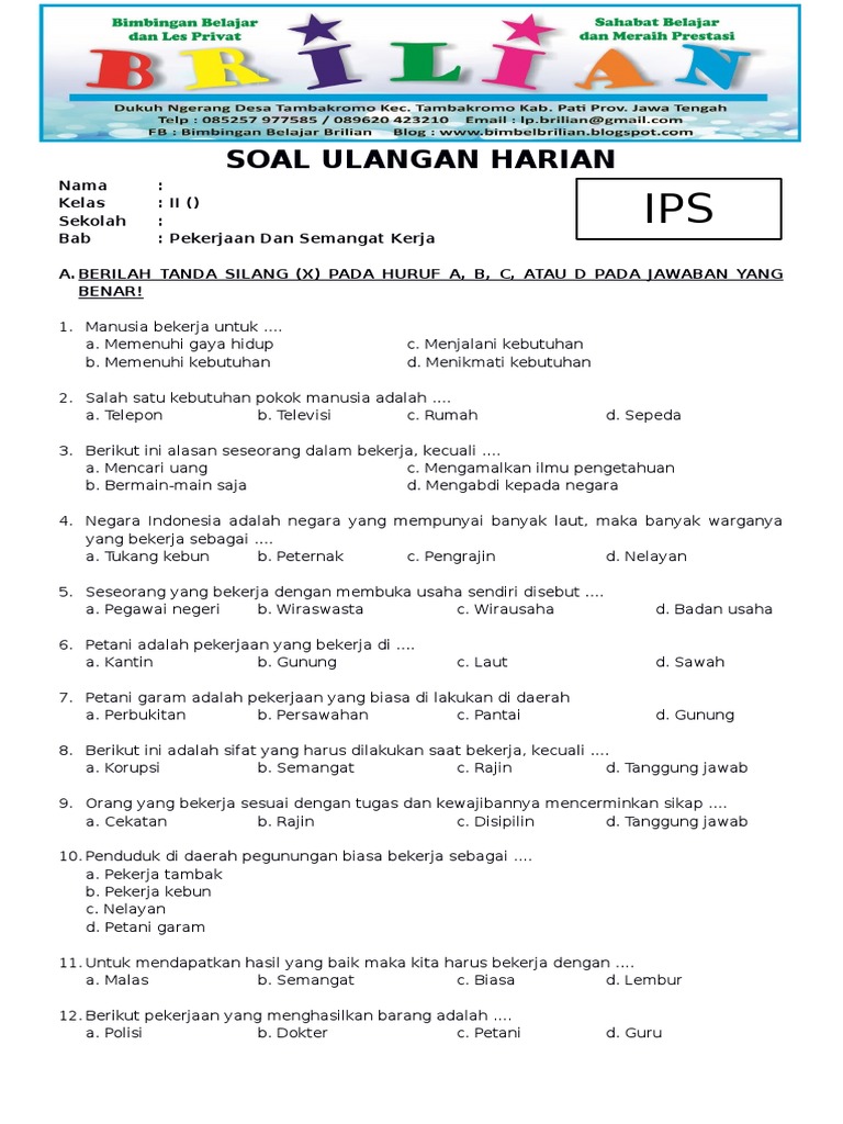 Rahasia Menguasai Kumpulan Soal IPS Kelas 3 SD Semester 2 PTS dengan 5 Tips Praktis Rahasia Menguasai Kumpulan Soal IPS Kelas 3 SD Semester 2 PTS dengan 5 Tips Praktis
