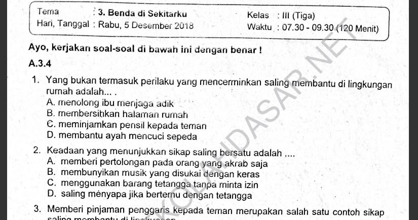 Wajib Tahu Kumpulan Soal HOTS K13 Kelas 3 Semester 1 Agar Nilai Siswa Melonjak Drastis Wajib Tahu Kumpulan Soal HOTS K13 Kelas 3 Semester 1 Agar Nilai Siswa Melonjak Drastis