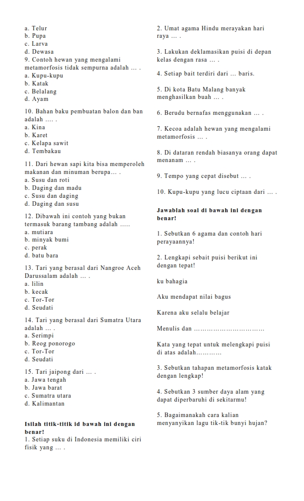 Wajib Tahu Kumpulan Soal SD Kelas 4 Katolik Semester Ganjil Paling Akurat Ini Wajib Tahu Kumpulan Soal SD Kelas 4 Katolik Semester Ganjil Paling Akurat Ini